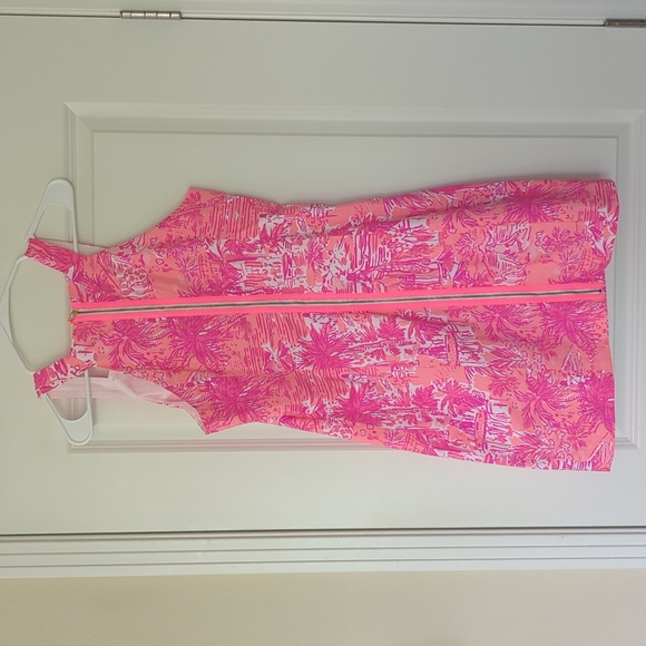 Lilly Pulitzer Simone Shift Dress in Cheeky Melon Rule Breakers Toile Size 10 - Picture 3 of 5